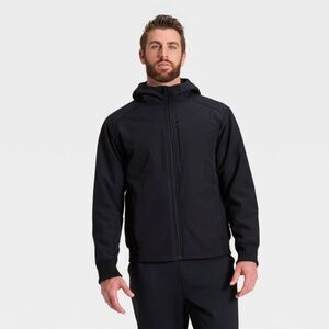 Men's Soft Shell Fleece Jacket - All In Motion Black XL